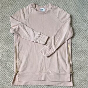 Pink Varley Sweatshirt with Gold Zippers